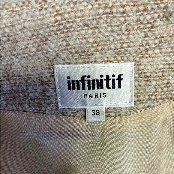 infinitif Paris Plaid Vintage Lush Soft Wool Blend Coat Jacket Made in Paris - Picture 9 of 10